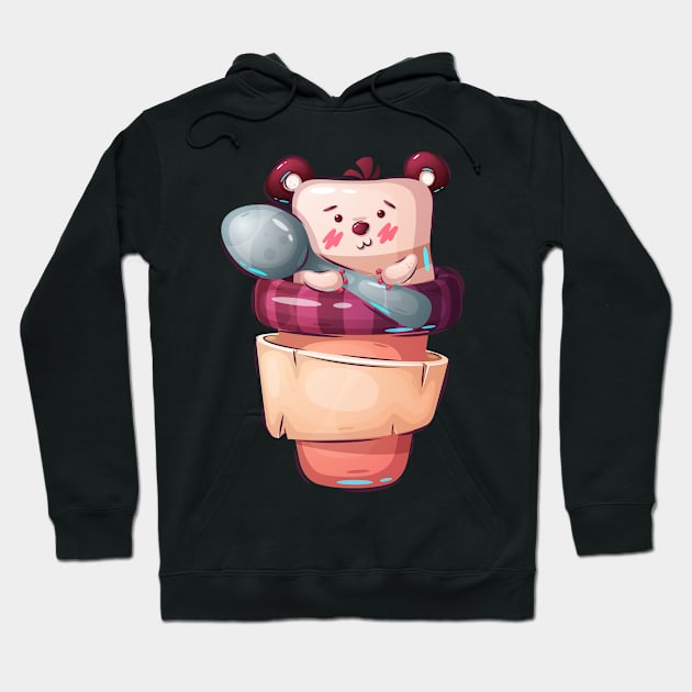 cartoon bear Hoodie by GiftsRepublic